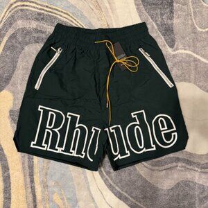 Rhude Green Athletic Shorts Size Large